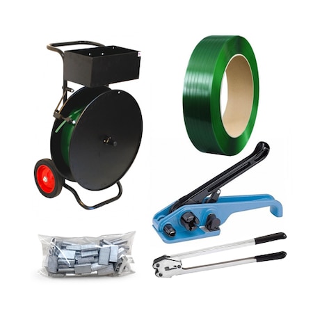 Idl Packaging 5/8" Polyester Strapping Kit, Tensioner/Sealer/Dispenser B.PSK.58.4000-D